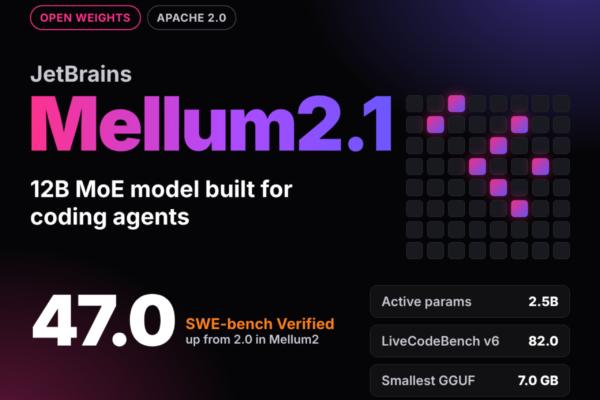 JetBrains Releases Mellum2.1: A 12B MoE Open Model for Coding Agents